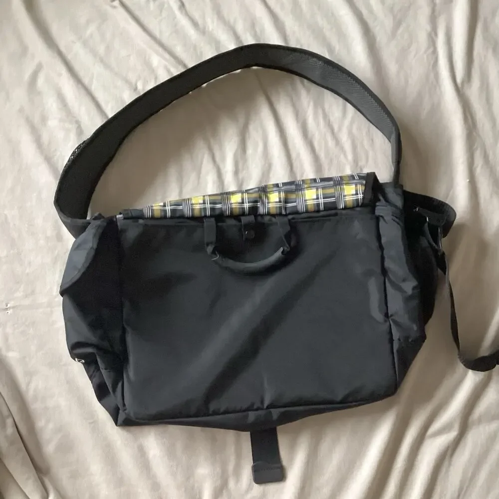 LL.Bean Yellow Plaid Messenger Bag NWT– Clueless Gorpcore Preppy Laptop Office